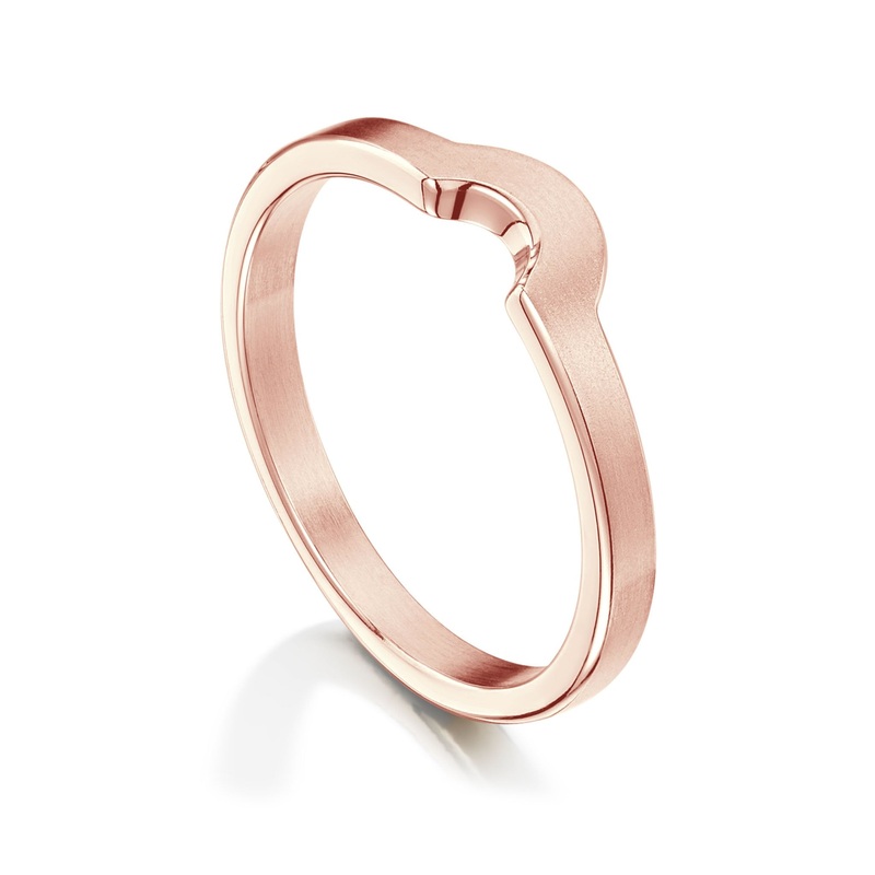 Arch Wedding Band in 9ct Rose Gold (R0181)