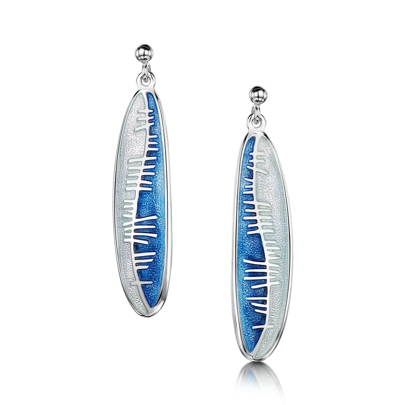 Skyran ‘Utiseta’ Drop Earrings in Twilight Enamel
