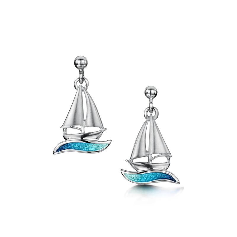 Orkney Yole Drop Earrings in Tempest Enamel