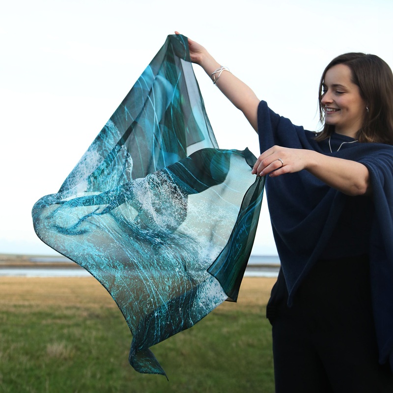 Tidal Silk Scarf