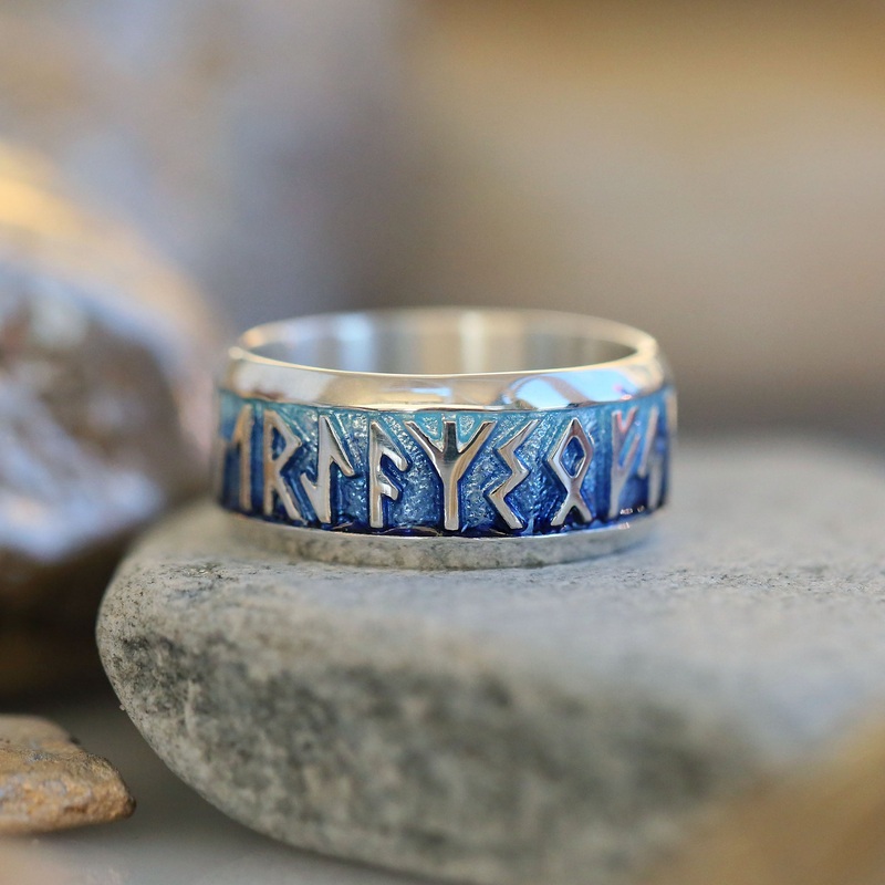 Runic Dress Ring in Skaill Enamel