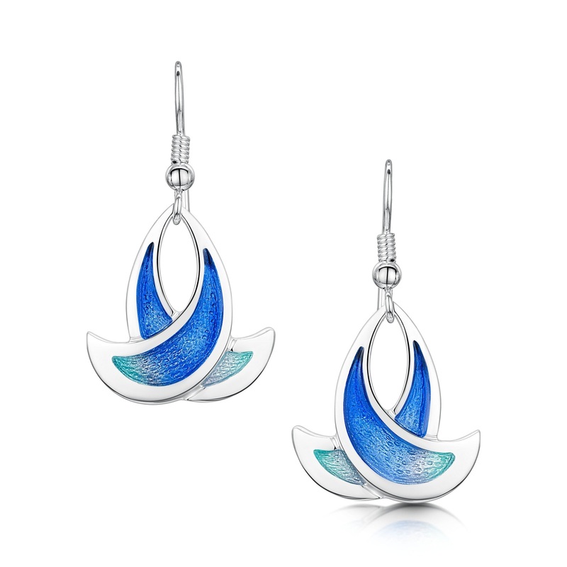 Summer Splash Enamel Drop Earrings