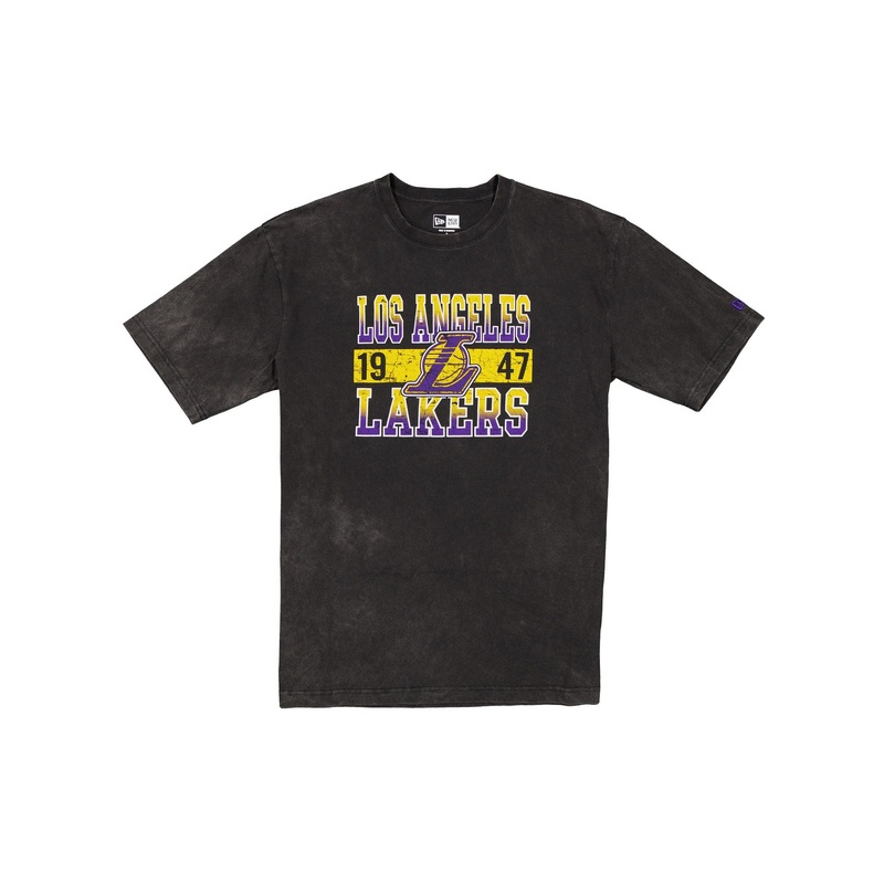 Los Angeles Lakers Oversized Washed Black T-Shirt