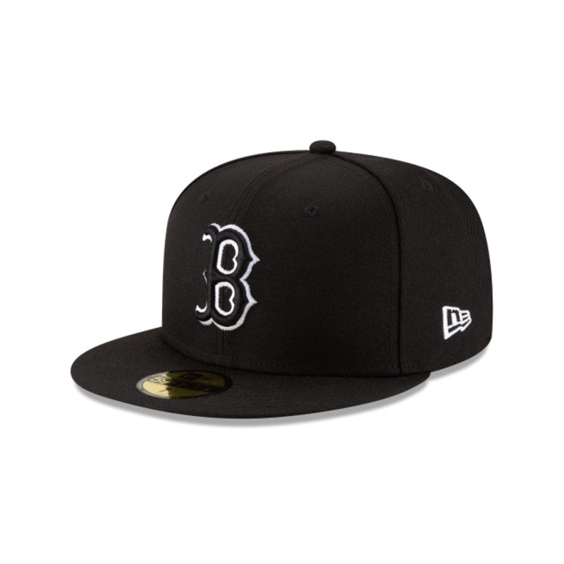 Boston Red Sox Black Outline 59FIFTY Fitted Hat
