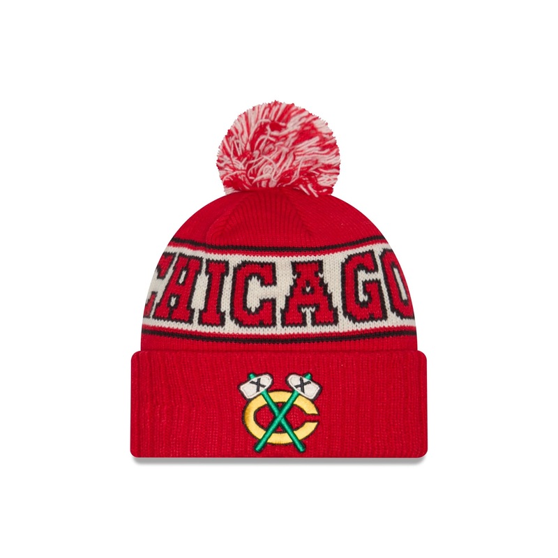 Chicago Blackhawks Pom Knit Hat
