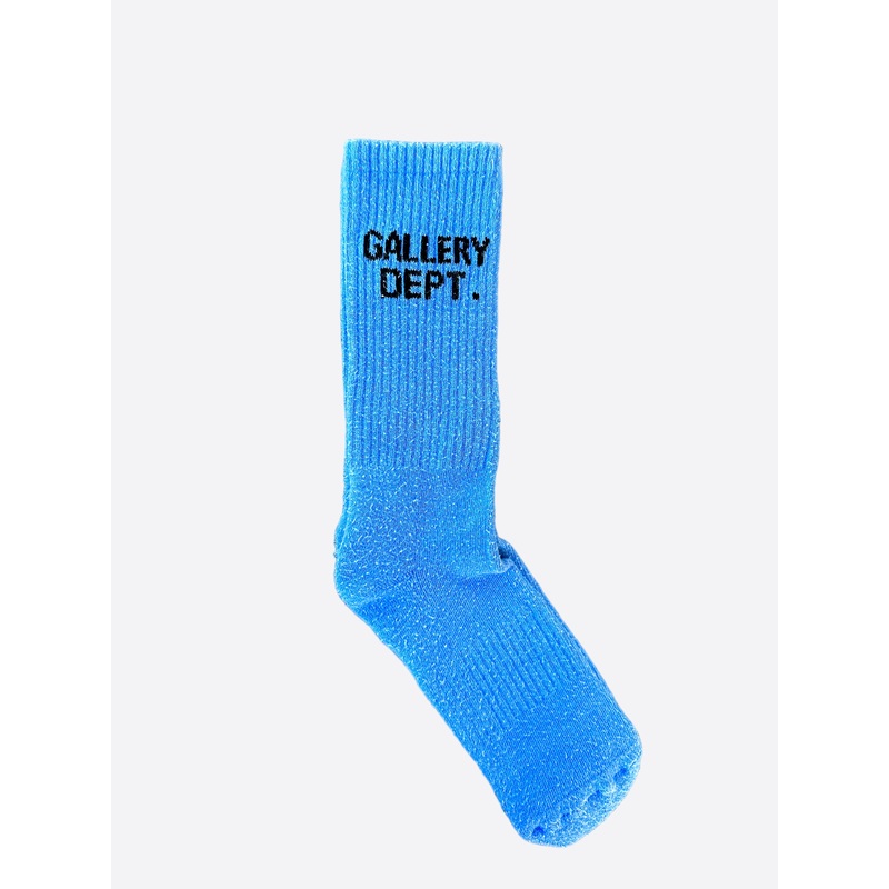 Gallery Dept Blue & Black Logo Socks