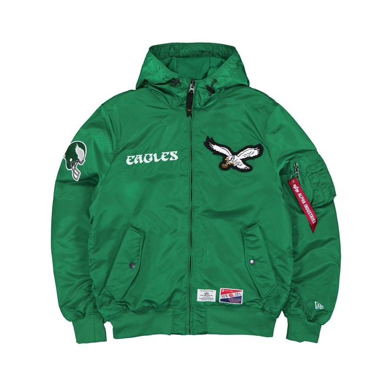 Alpha Industries x Philadelphia Eagles Historic L-2B Hooded Bomber Jacket