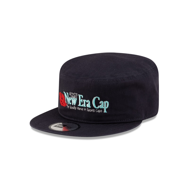 New Era Branded Navy Painter Elastic Back Hat