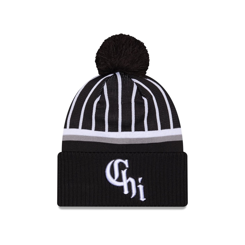 Chicago White Sox City Connect Pom Knit Hat