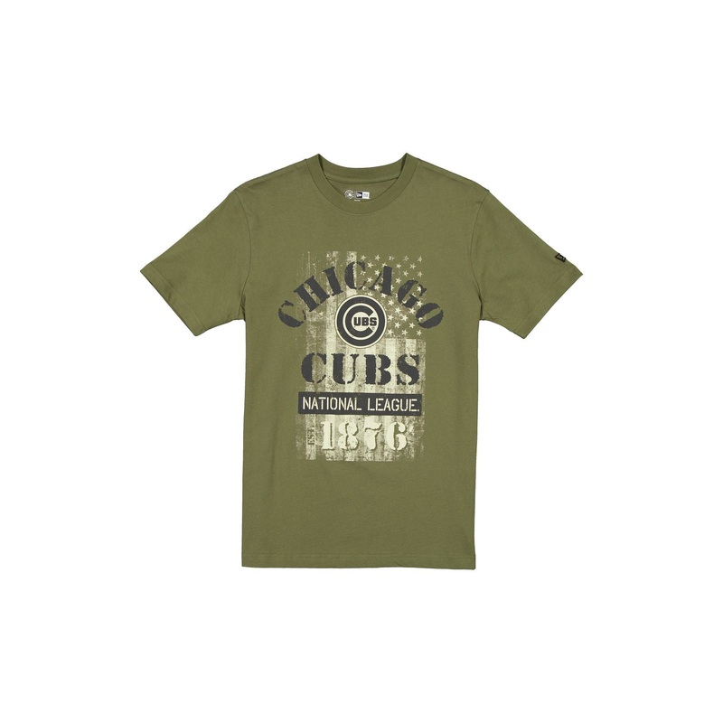 Chicago Cubs Armed Forces Day 2025 Green T-Shirt