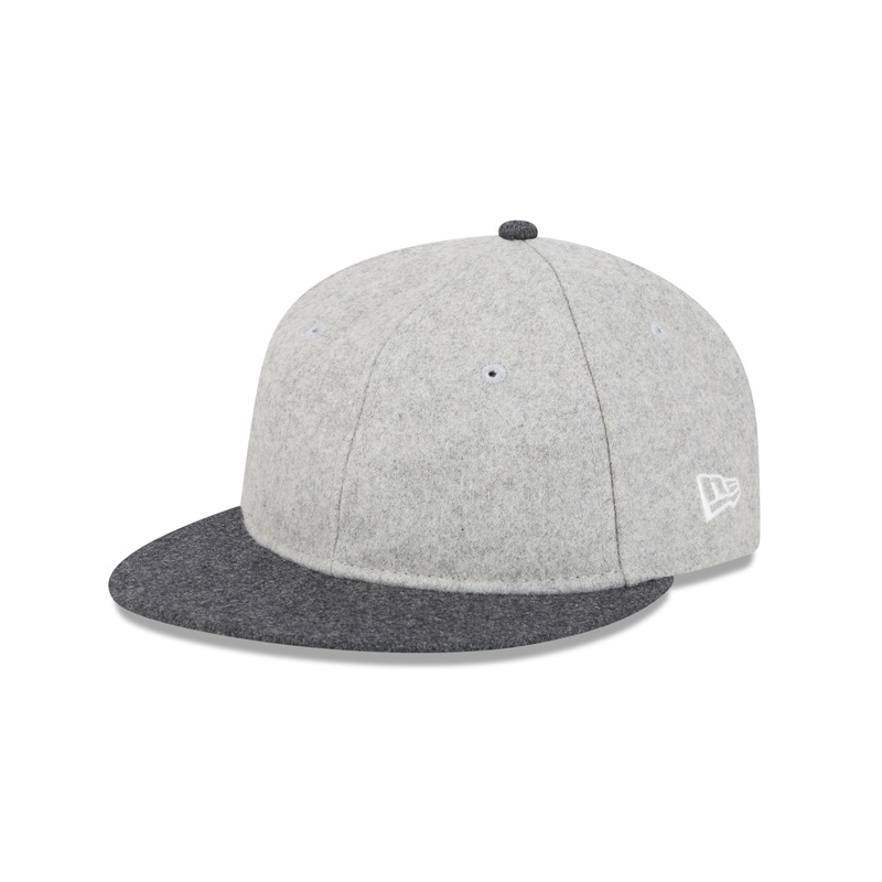 Heather Gray Melton Wool Retro Crown 59FIFTY Fitted Hat