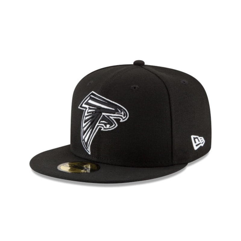 Atlanta Falcons Black & White 59FIFTY Fitted Hat
