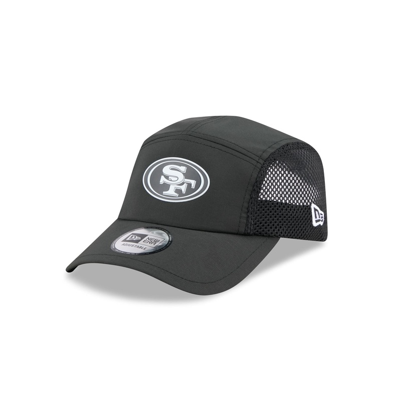 San Francisco 49ers Black Poly Runner Adjustable Hat