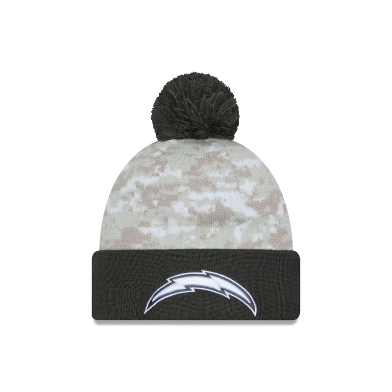 Los Angeles Chargers 2024 Salute to Service Pom Knit Hat