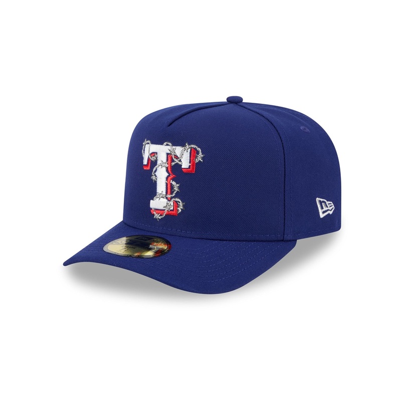 Texas Rangers Barbed Wire 59FIFTY A-Frame Fitted Hat