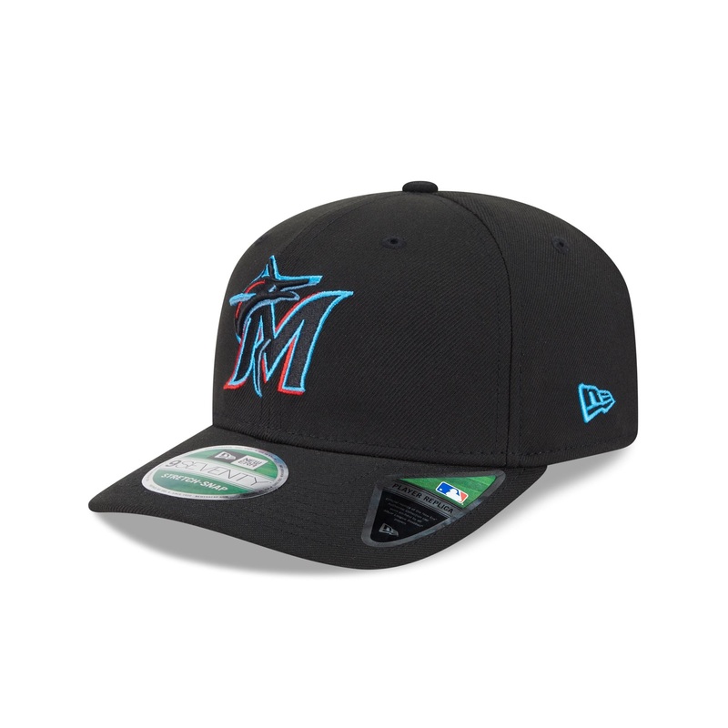 Miami Marlins Game Authentic Collection 9SEVENTY Stretch-Snap Hat