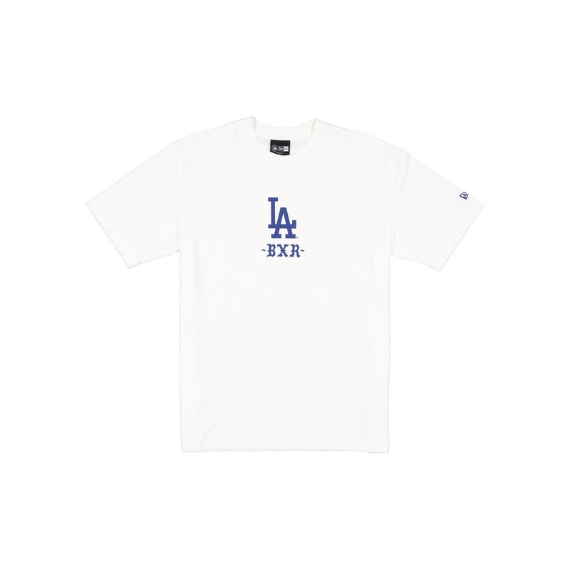 Born x Raised x Los Angeles Dodgers Fly Ball White T-Shirt