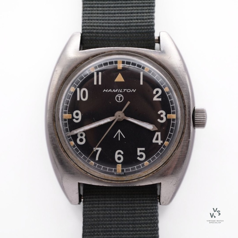 Hamilton W10 Military Field Watch – Original Military Markings – 1973