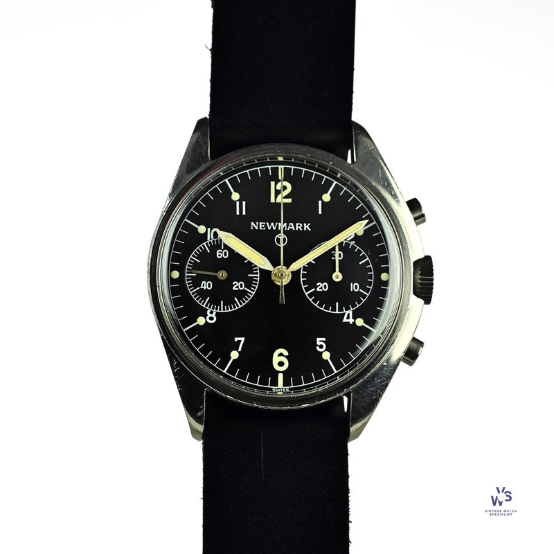 Newmark – Fab Four – Military Issued – Two Register Chronograph – Caseback Marked 6BB/924