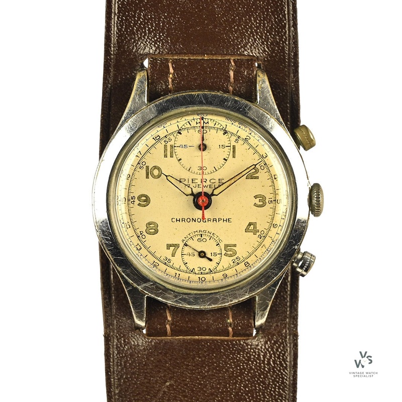 Pierce Two Register Chronographe – Possible Hungarian Military Connections – Calibre 134 – c.1940s