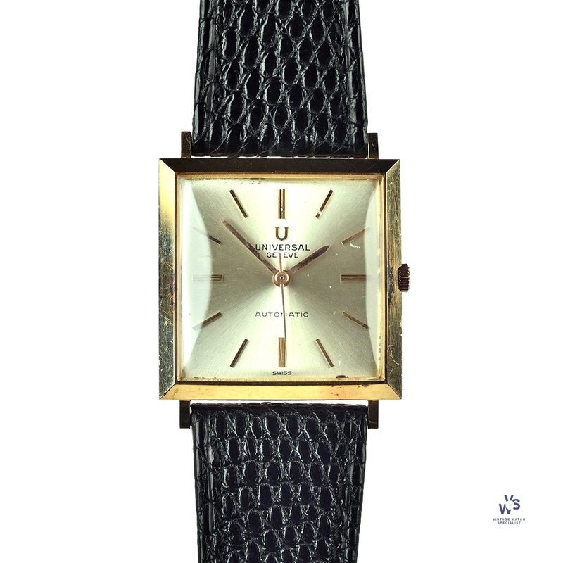 Universal Geneve Automatic – Square Cased 18K Gold Dress Watch – c.1950s