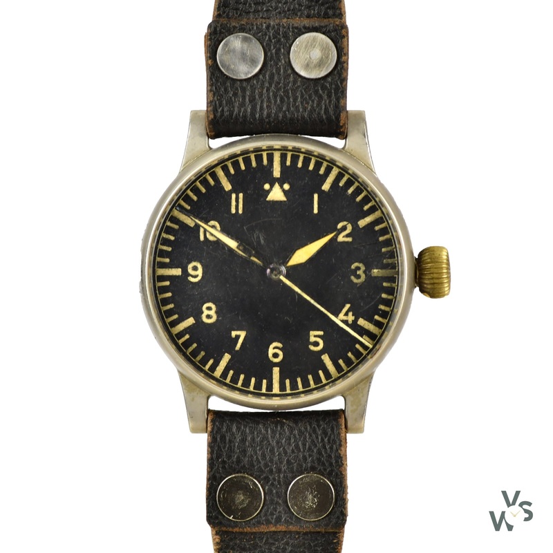 A. Lange & Sohne – Signed Luftwaffe Issued German WWII Type A Observers Watch – Beobachtungs-Uhr (B-Uhr)