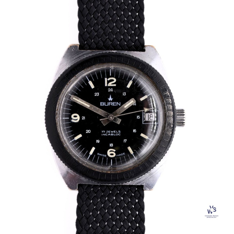 Buren – Vintage Divers’ Watch – Calender – Calibre ST96 – c.1960s