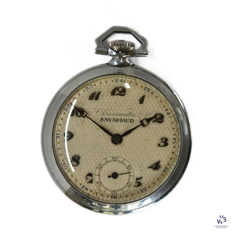 Chronometre – Savariaud – Russian – Art Deco Period – Pocket Watch – with Box