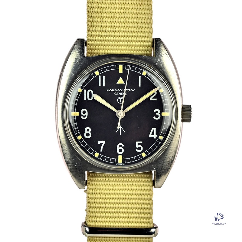 Hamilton Geneve 6BB – Military Issued Royal Airforce Watch – Tritium Dial – 1975