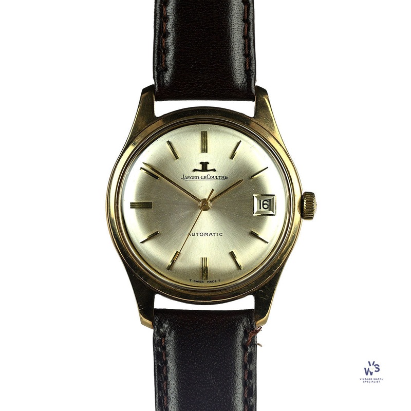 Jaeger LeCoultre Automatic with Date – 9k Gold Dress Watch – 1960s