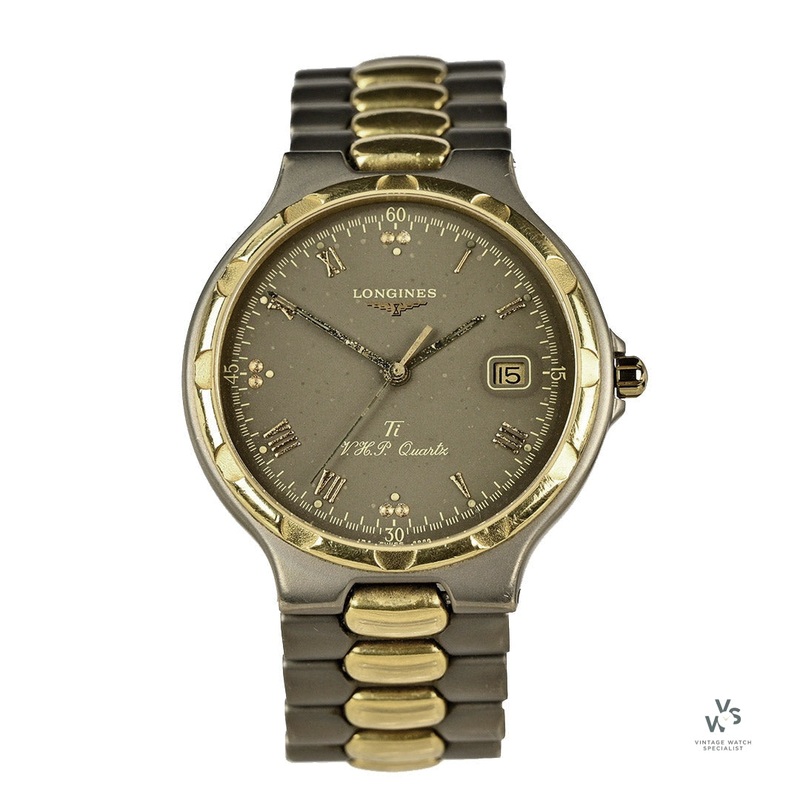 Longines Conquest Titanium and Gold VHP (Very High Precision) – Quartz – c.1984