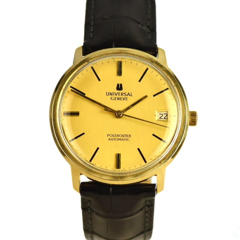 Universal Geneve – Polerouter Automatic – 10k Gold Filled Dress Watch with Date – c.1962