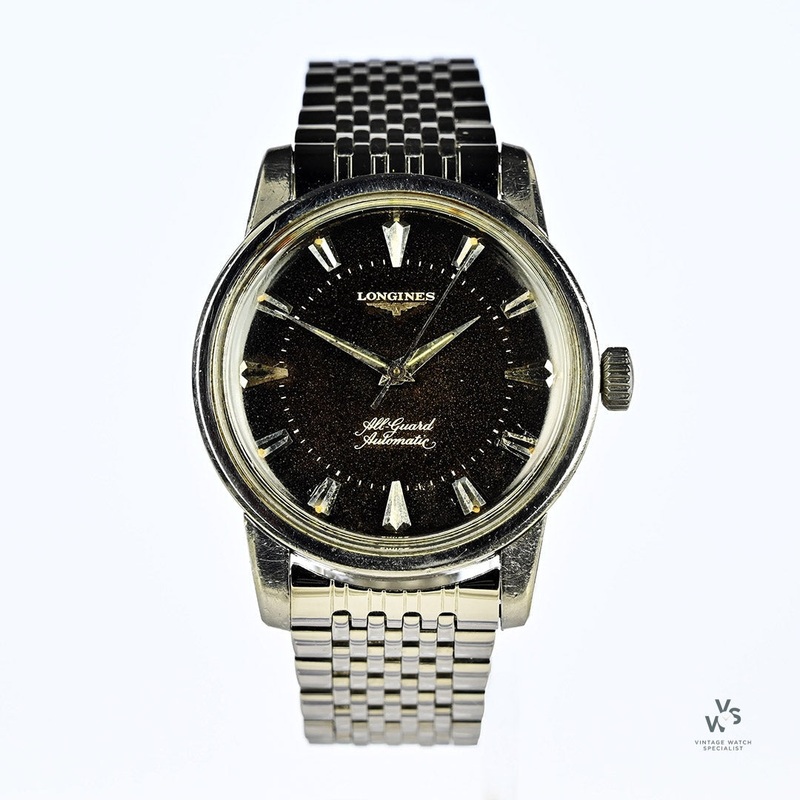 Vintage Longines All-Guard – Black Dial – Model ref: 9006 – c.1952