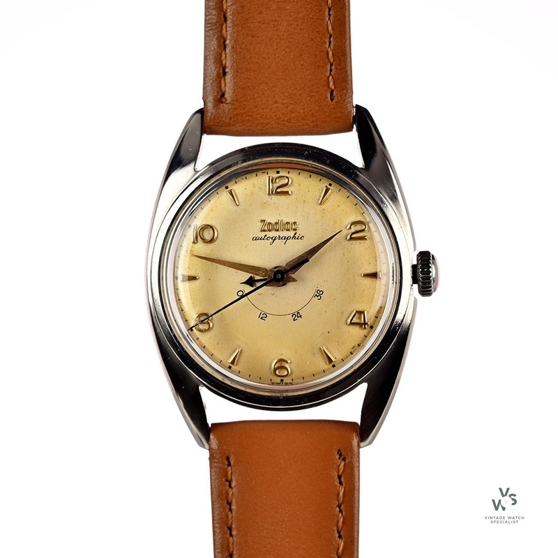 Zodiac Autographique 686 – Power Reserve  ‘Happy’ Dial – c.1950