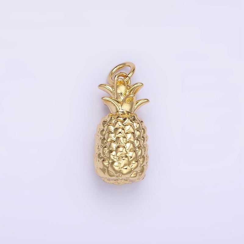 14K Gold Filled 17mm Pineapple Fruit Minimalist Charm | C822