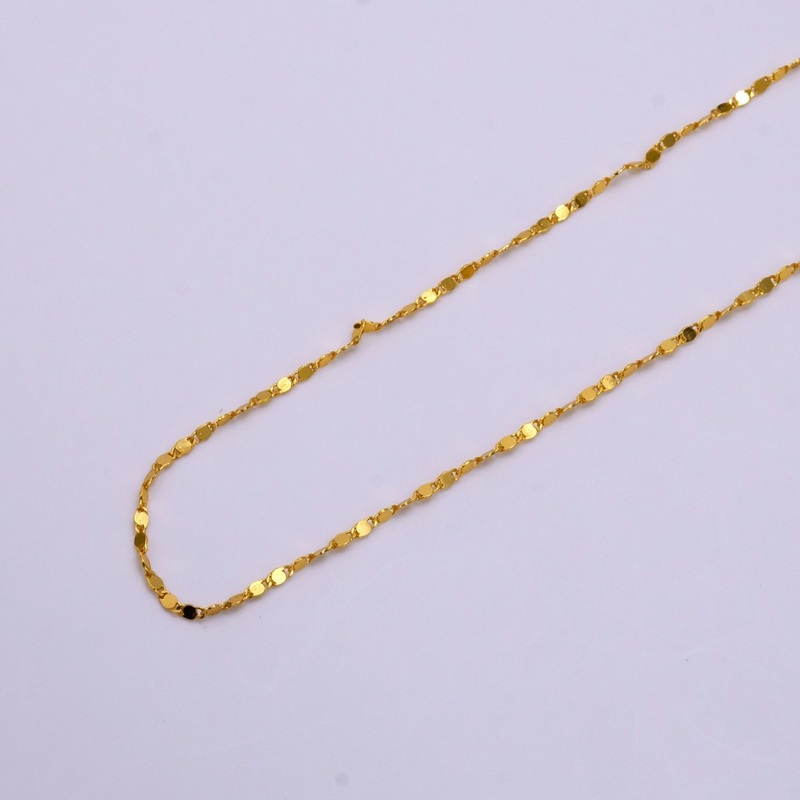 24K Gold Filled 1.5mm Mariner Scroll Link Minimalist 24 Inch Layering Necklace | WA-2322 Clearance Pricing