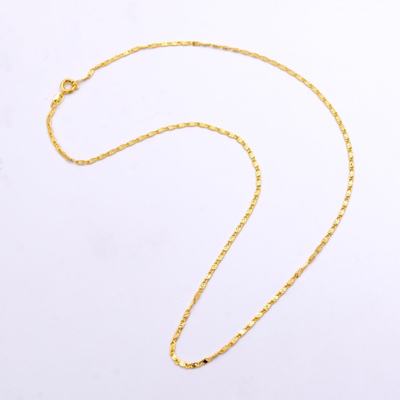 24K Gold Filled 1.6mm Sunburst Link 18 Inch Chain Necklace | WA-2445