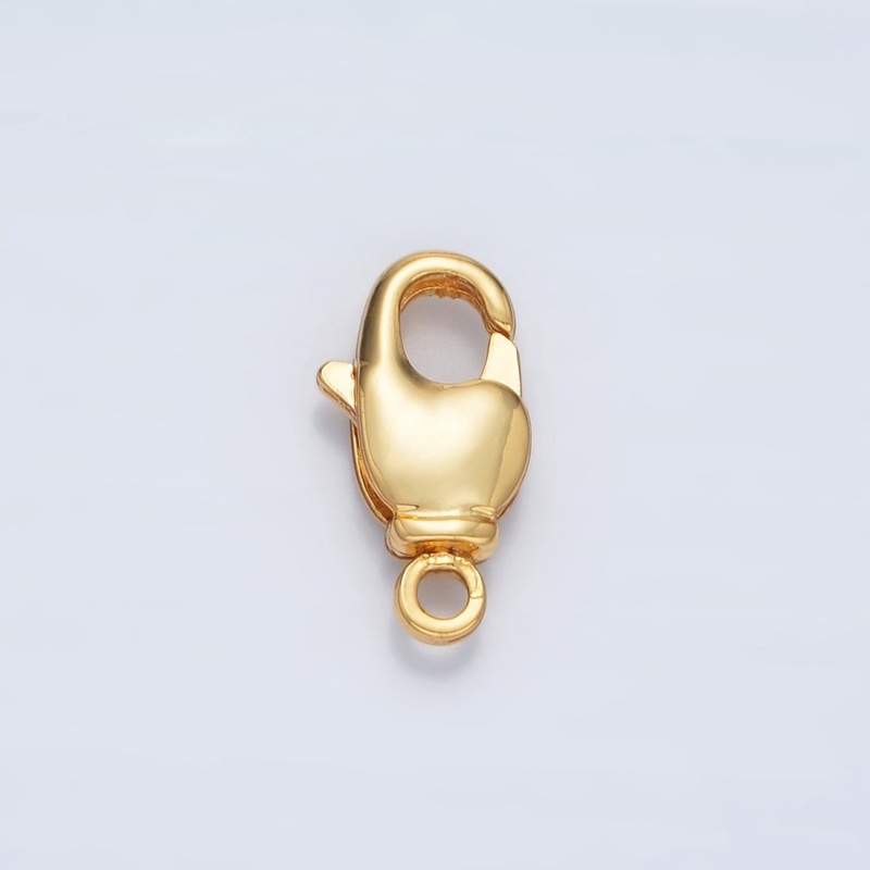 24K Gold Filled 15mm Lobster Claw Clasps Closure Findings | Z872 Z873 7.5mm x 14.3mm x 2.9mm