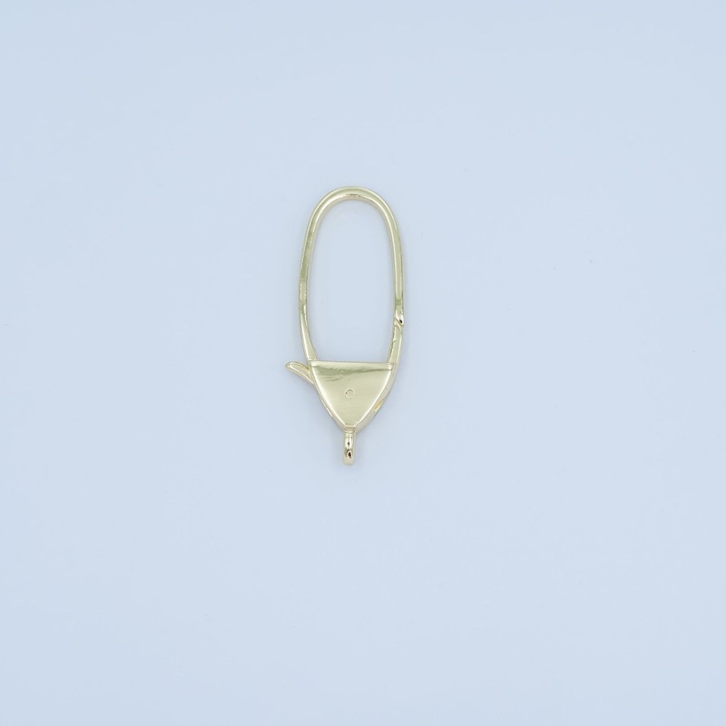 24K Gold Filled 38mm Oval Lobster Clasps Closure Findings | Z1095