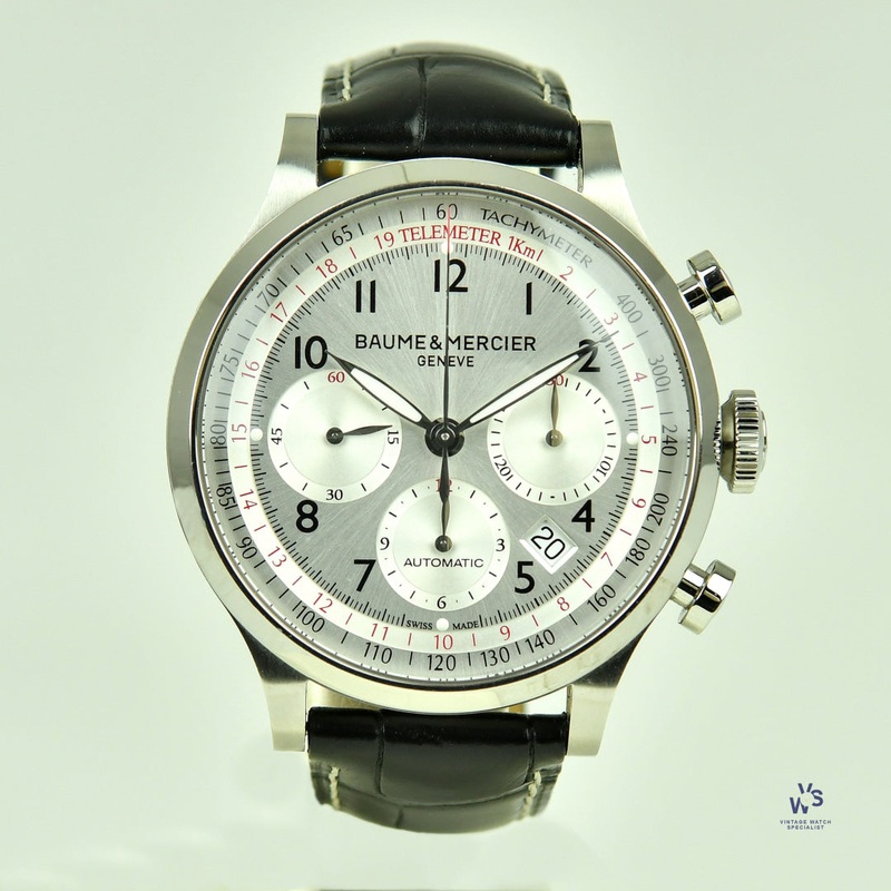 Baume & Mercier Ref: 10005 Capeland Chronograph Wristwatch with Spare OEM Strap