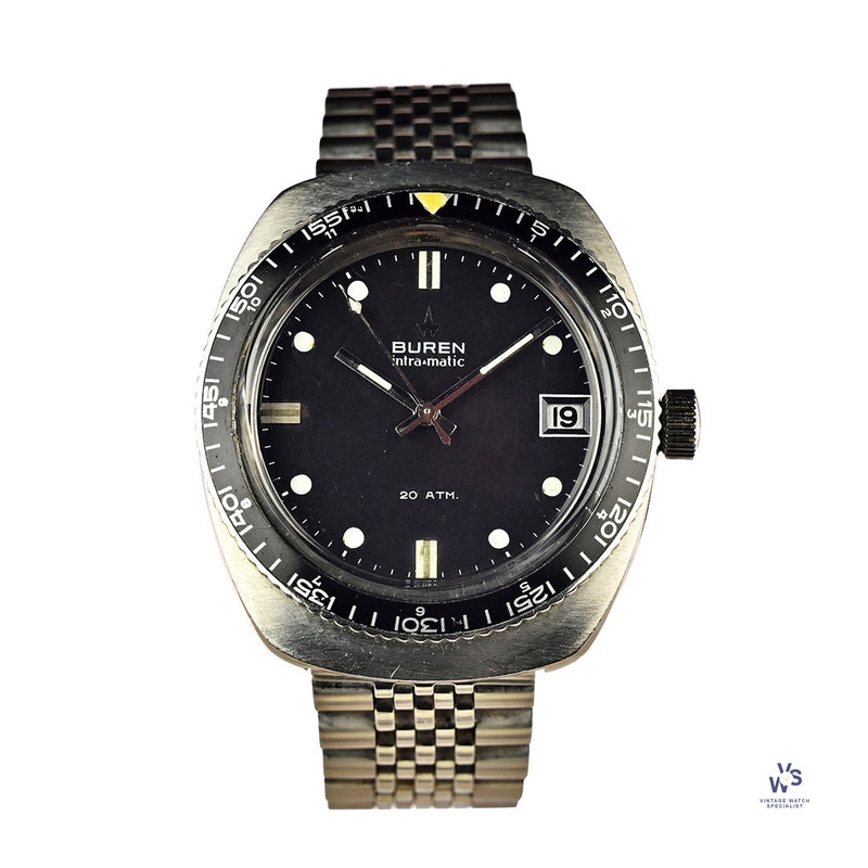 Buren Intra-Matic Dive Watch with Calendar – c.1962