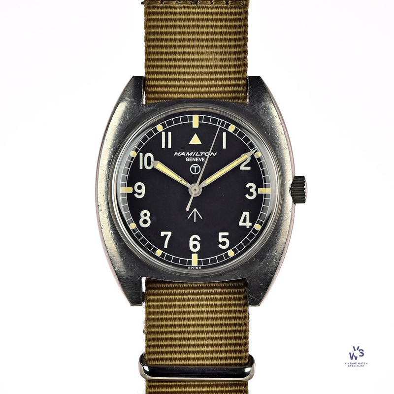 Hamilton Geneve 6bb RAF Issued Watch – 1974 with Original Tritium Dial