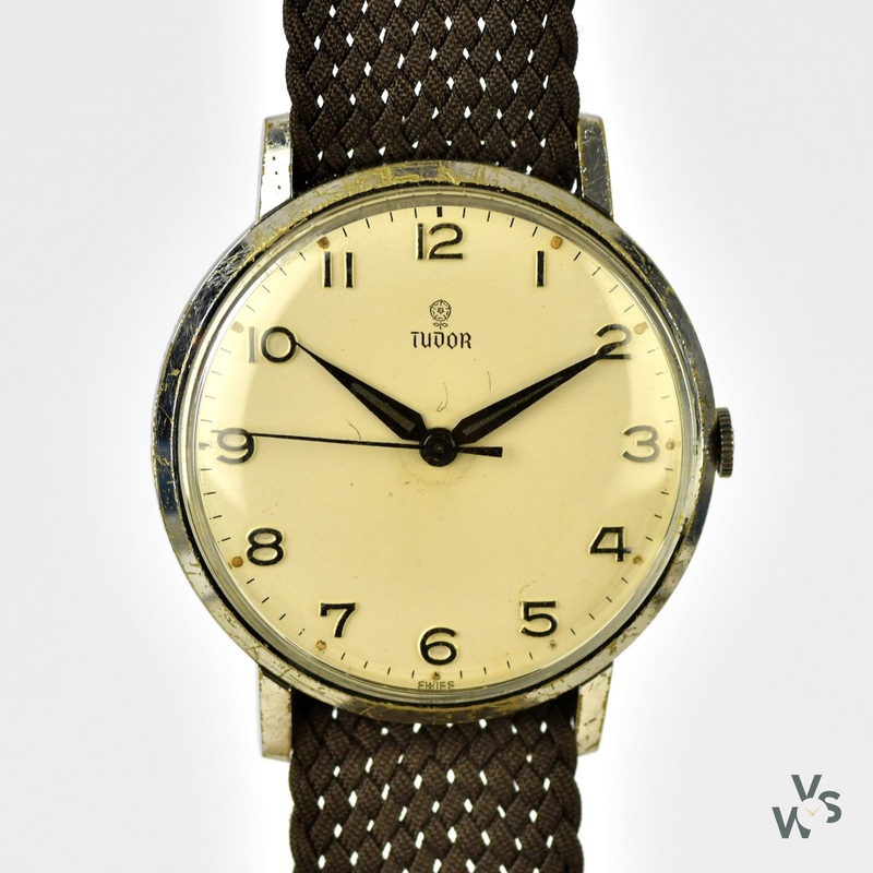 Tudor – Vintage Military Style Watch – Time Only – Chrome Topped Case – c.1950s