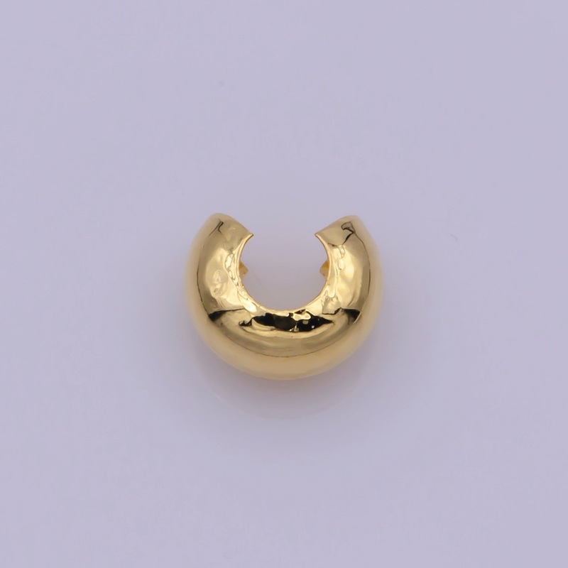 14K Gold Filled 5mm, 4mm Open Bead Crimp Cover 50 Pieces Per Pack Jewelry Findings | L542 Z717 5.2×4.5mm