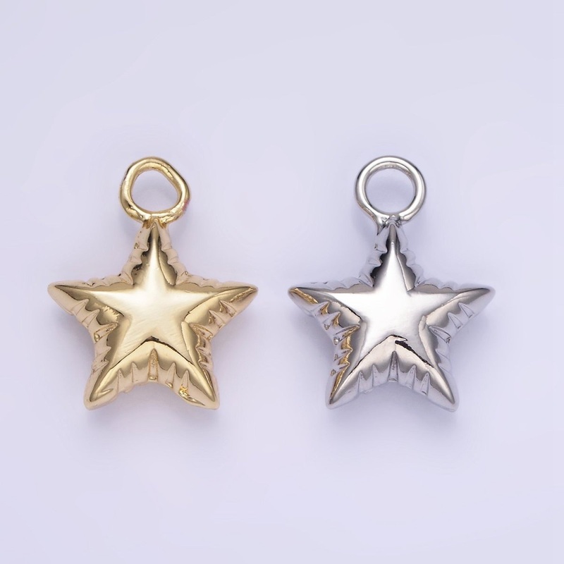 Mini Star Balloon Charm 14K Gold Filled Celestial Bubble Pendant | W-502 Gold