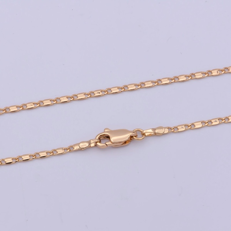 18K Gold Filled 1.6mm Anchor Scroll Chain 17.6 inch Finished Necklace For Wholesale Necklace Dainty Jewelry Making Supplies | WA-484 Clearance Pricing