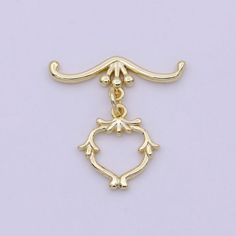 Wholesale Gold Toggle Clasp, Gold OT Clasp Fancy Design OT Clasp Bulk Supply for Bracelet Necklace Component L-619