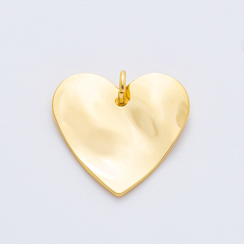 18K Gold Filled 19mm Modern Freeform Heart Shape Charm | N-A1972