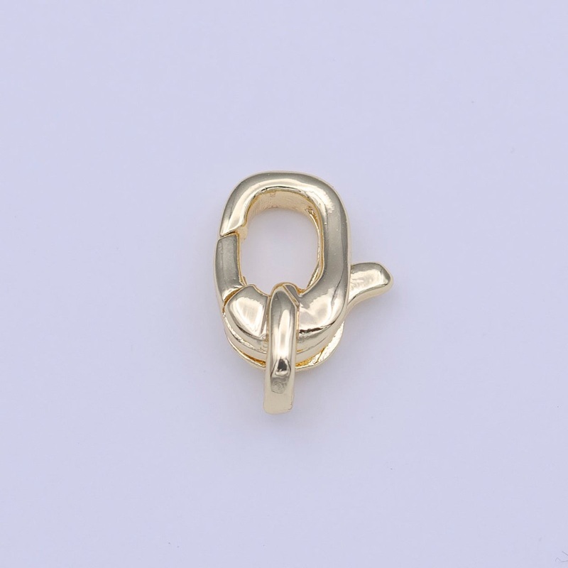 Gold Unique 11mm x 7.5mm Lobster Claw Clasps Jewelry Making Closure Supply | K-272