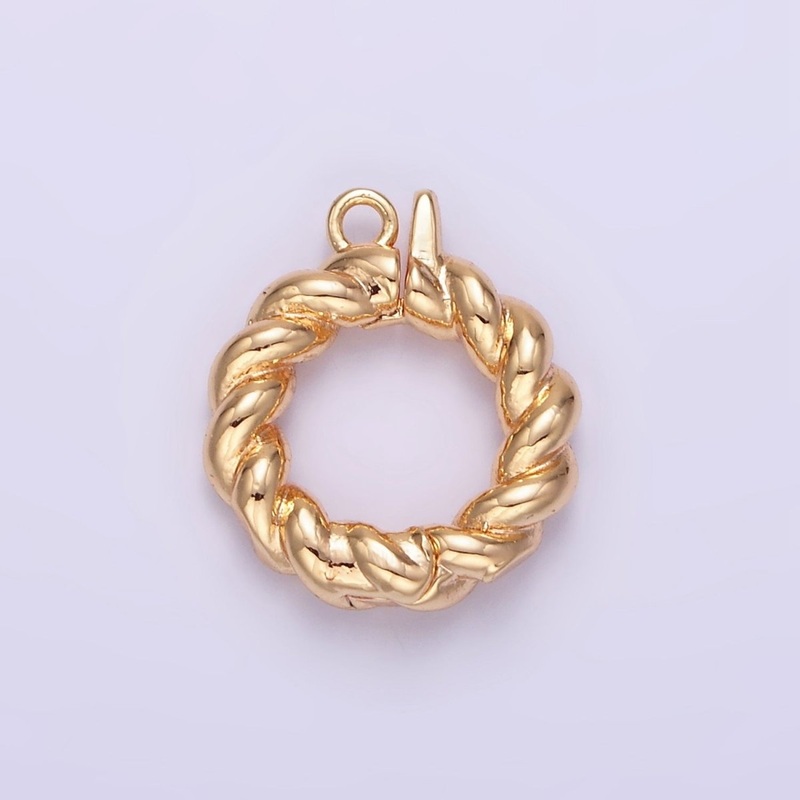 14K Gold Filled 15mm Round Croissant Enhancer Clasps Closure Findings | Z796